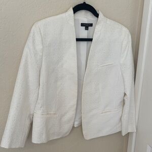 Ann Taylor Women's White Textured Blazer